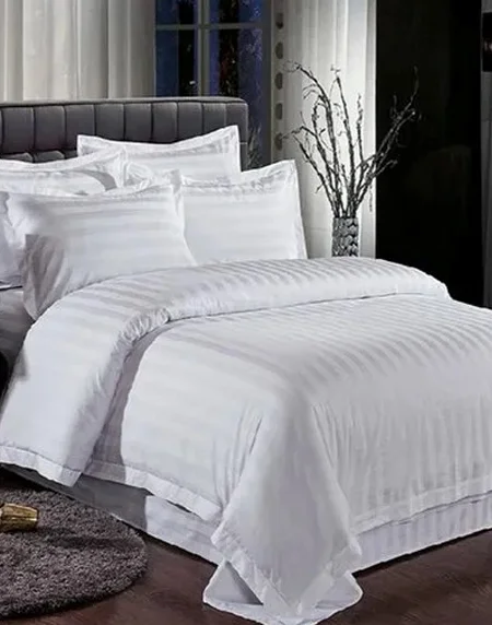 Glace Cotton Satin Stripe Hotel Bedsheet