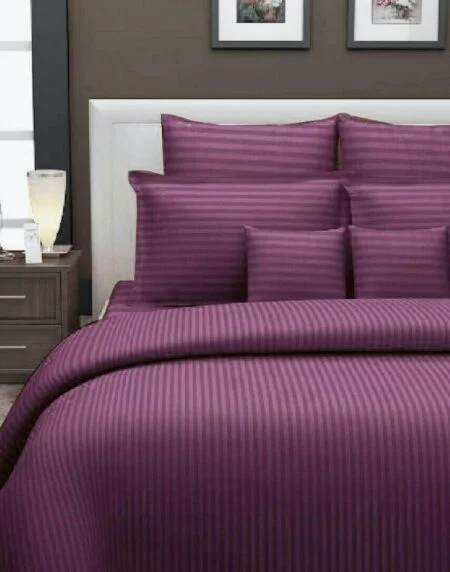 Glace Cotton Satin Stripe Hotel Bedsheet