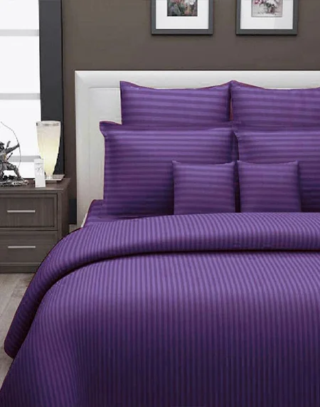 Glace Cotton Satin Stripe Hotel Bedsheet
